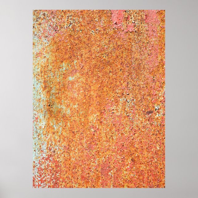 Textur des alten gemalten Metalabstrakts, Alter, a Poster (Vorne)