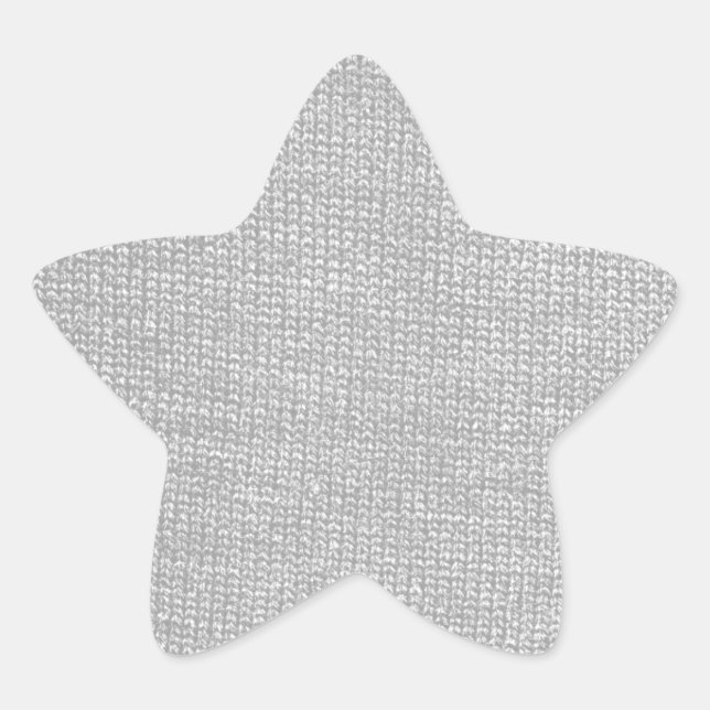 Textur des benutzerdefinierten Stricks Stern-Aufkleber (Vorderseite)