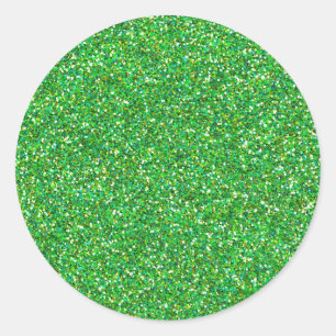 Textur des grünen Glitzer Runder Aufkleber