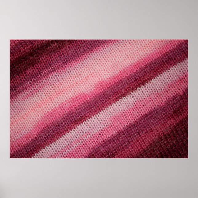 Textur des Strickstoffes mit abstraktem Pat Poster (Vorne)