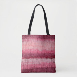 Textur des Strickstoffes mit abstraktem Pat Tasche