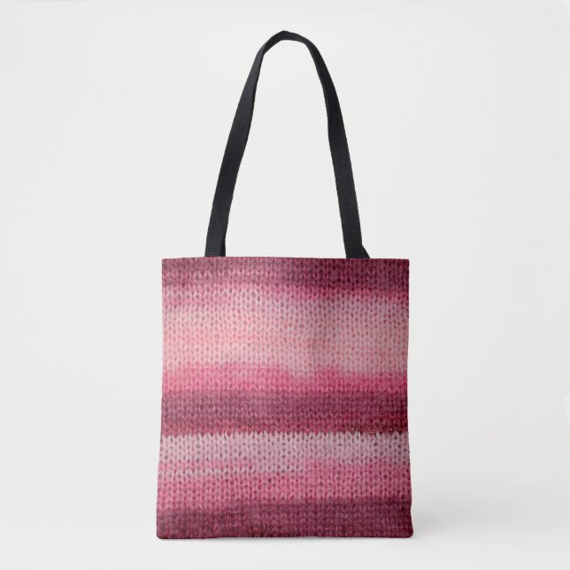 Textur des Strickstoffes mit abstraktem Pat Tasche (Vorderseite)