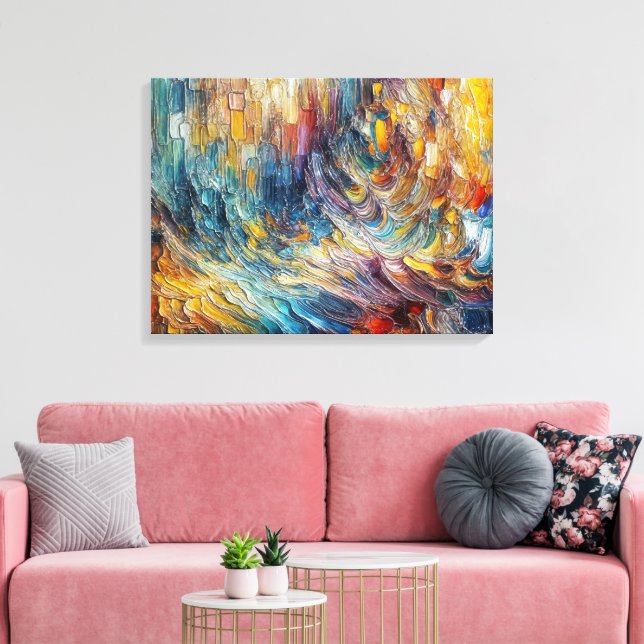 Textur dick Paint Abstrakt Leinwanddruck (Insitu (Wohnzimmer))