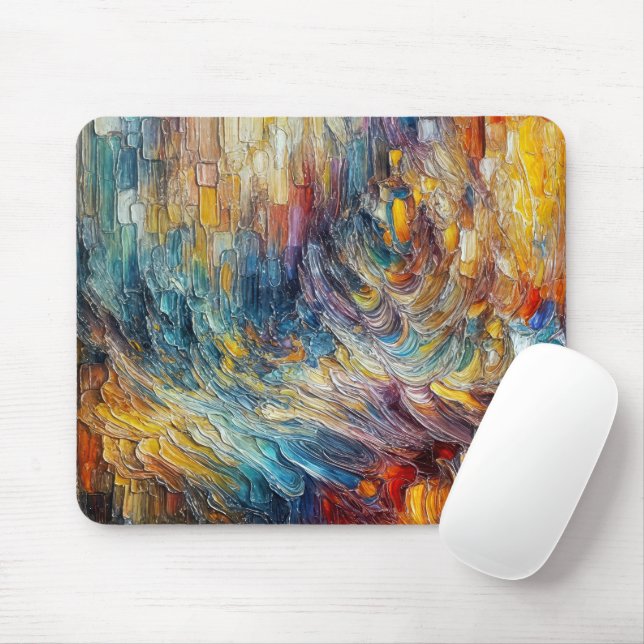 Textur dick Paint Abstrakt Mousepad (Mit Mouse)
