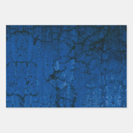 Textur Dunkelblau Rustikale Vintage Grunge Geschenkpapier Set