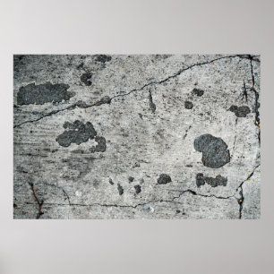 Textur einer alten gebrochenen Betonwand. Backgrou Poster