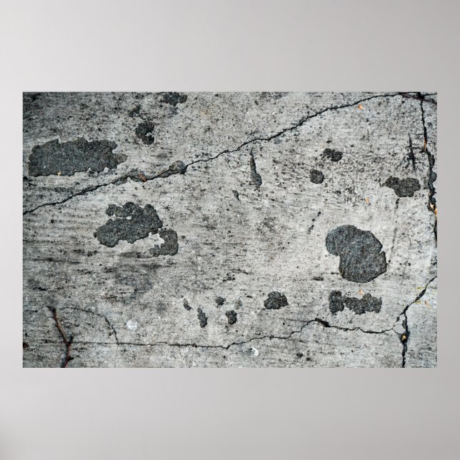Textur einer alten gebrochenen Betonwand. Backgrou Poster (Vorne)