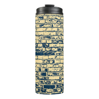 Textur einer Ziegelwand. Elegantes Tapetendesign. Thermosbecher