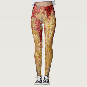 Textur eines orientalischen rot-goldenen Teppichs. Leggings