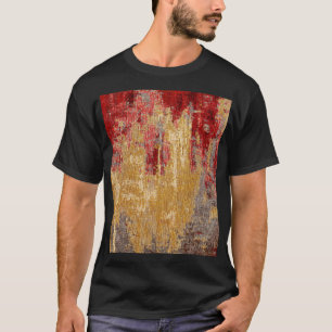 Textur eines orientalischen rot-goldenen Teppichs. T-Shirt