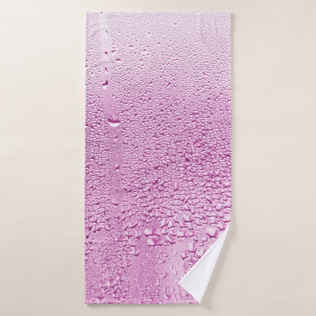 Textur eines Regenfalles auf einem Glas Nasstransp Badehandtuch (Badehandtuch)