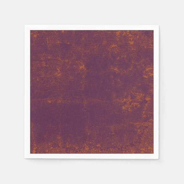 Textur Grunge Lila Orange Rustikale Vintag Serviette (Vorderseite)