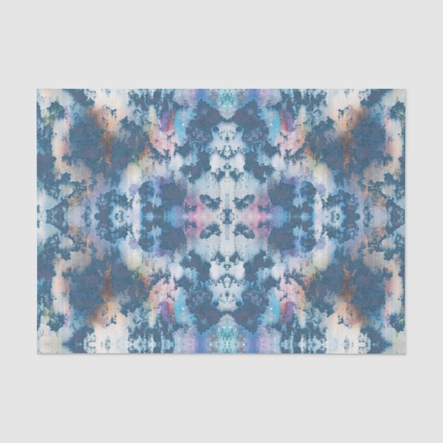 Textur Grunge Stucco blauer Abstraktion Decoupage Seidenpapier (Vorderseite)