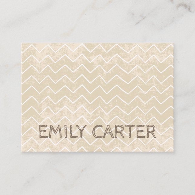 Textur Grunge Wood Sketched Muster Visitenkarte (Vorderseite)