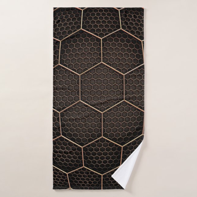 Textur-Hexagon-Raster Badehandtuch (Badehandtuch)
