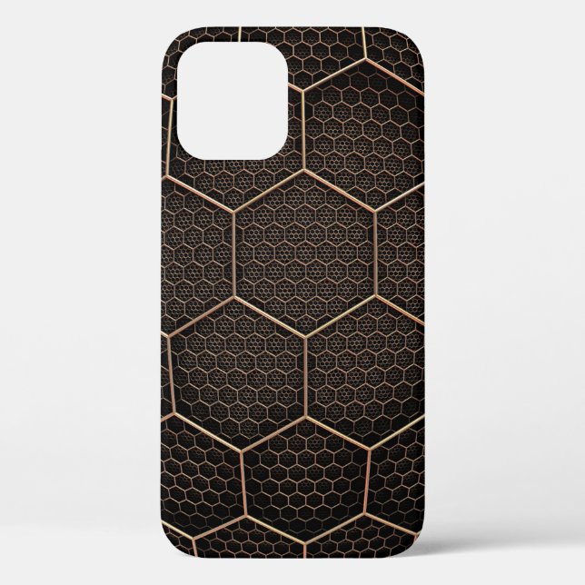 Textur-Hexagon-Raster Case-Mate iPhone Hülle (Rückseite)