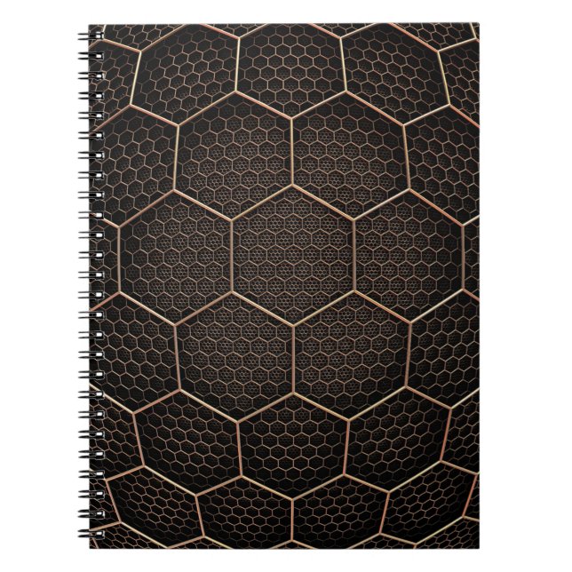 Textur-Hexagon-Raster Notizblock (Vorderseite)