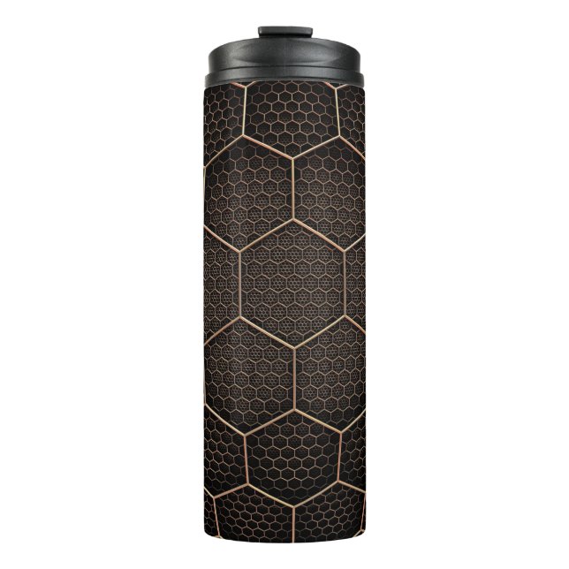 Textur-Hexagon-Raster Thermosbecher (Vorderseite)