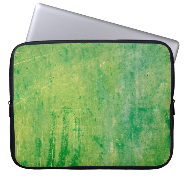 Textur Metal grün gestrichen Farbe Laptopschutzhülle (Vorderseite)