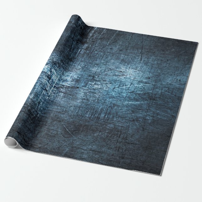 Textur Metall graue blaue Hintergrund Geschenkpapier (Ungerollt)