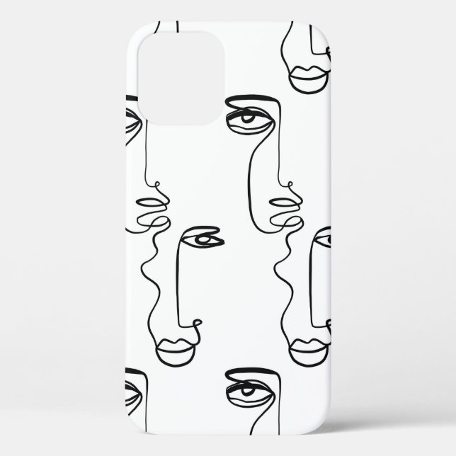 Textur mit abstrakten Gesichtern. Eine durchgehend Case-Mate iPhone Hülle (Rückseite)
