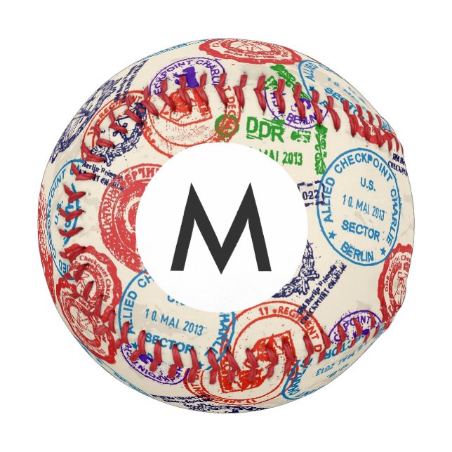 Textur mit echten Briefmarken. Baseball (Vorderseite Links)