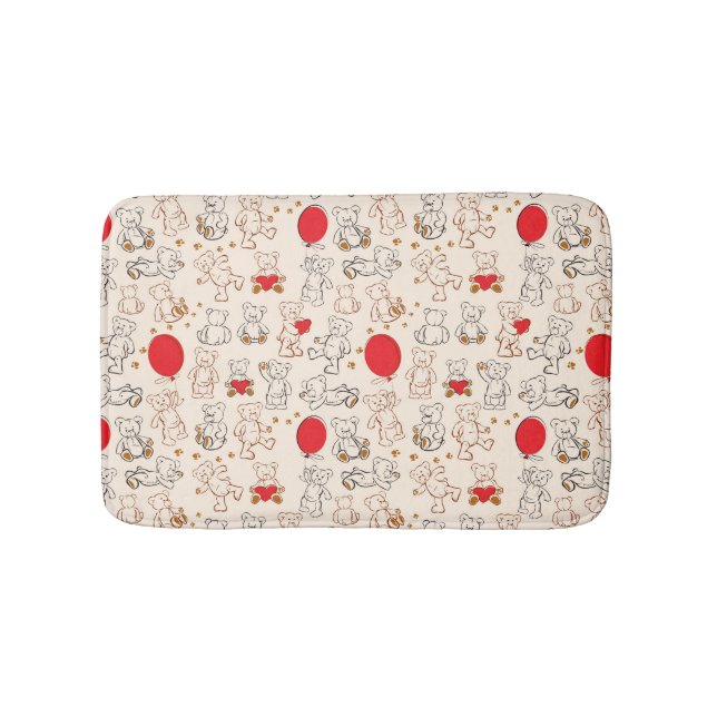 Textur Mit Teddybären Badematte (Vorderseite)