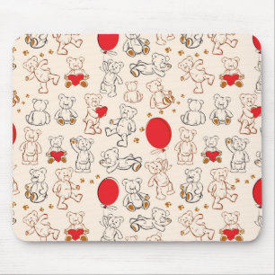 Textur mit Teddybären Mousepad