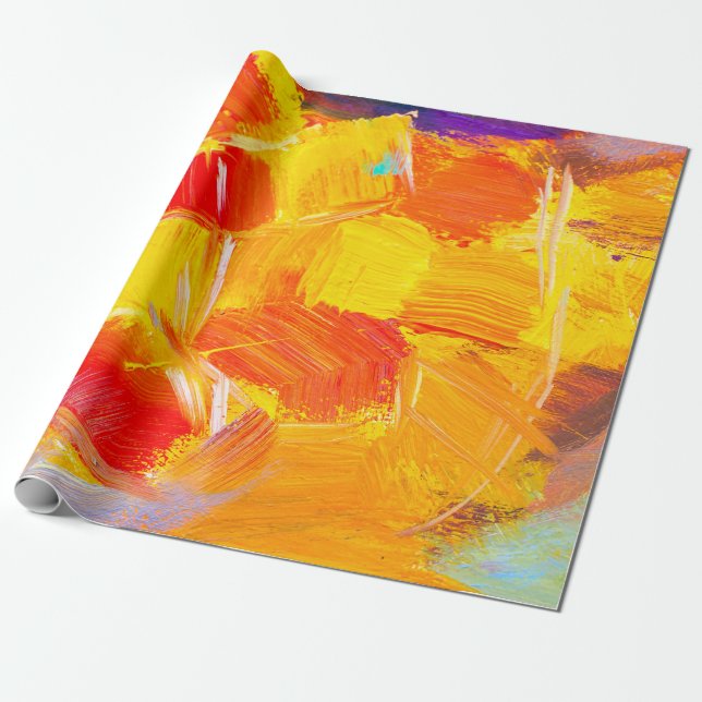 Textur Öl Malerei Frucht Farbe bunte Flora Geschenkpapier (Ungerollt)