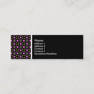 Textur Ton - Terrazzo-Muster 011 - Schwarz Mini Visitenkarte