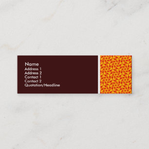 Textur Ton - Terrazzo Muster 07 - Dunkelbraun Mini Visitenkarte
