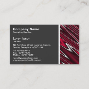 Textur Tone - Wavy Red Abstrakt Visitenkarte