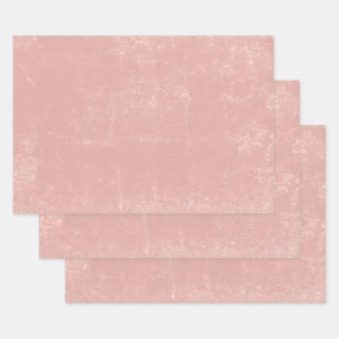 Textur Vintag Blush Pink Decoupage Muster Geschenkpapier Set
