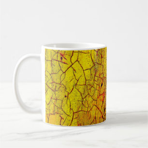 Textur von alter gelber Farbe rissigabstract,gealt Kaffeetasse