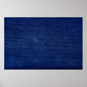 Textur von Denim Jeans Stoff Hintergrund Poster