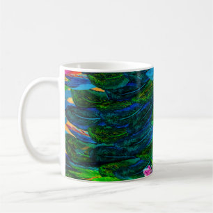 Textur von Seidengewebe. Hintergrund. Bunte Fee Kaffeetasse