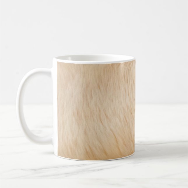 Textur von Ziegenhaaren Kaffeetasse (Links)