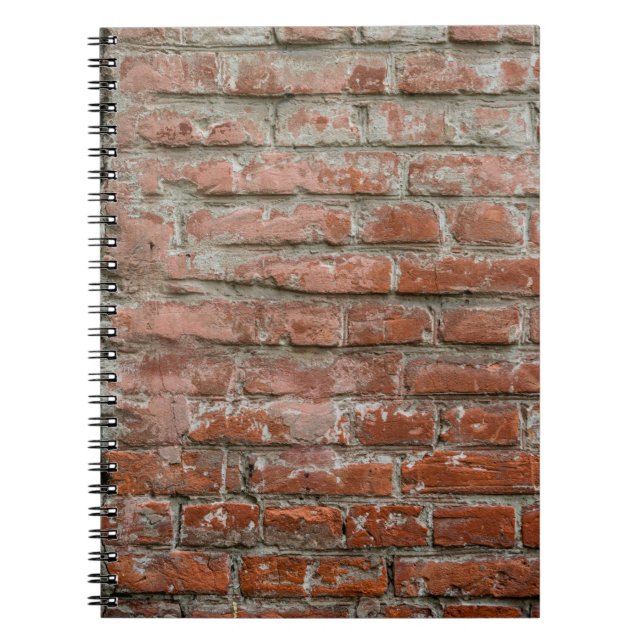 Textur. Ziegel. Wand. Ein Hintergrund mit Attribut Notizblock (Vorderseite)