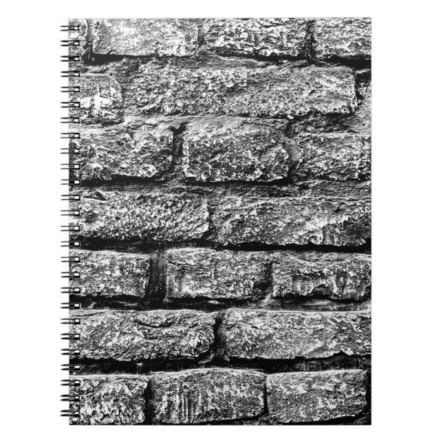 Textur, Ziegelstein, Hintergrund. Bricktextur mit Notizblock (Vorderseite)
