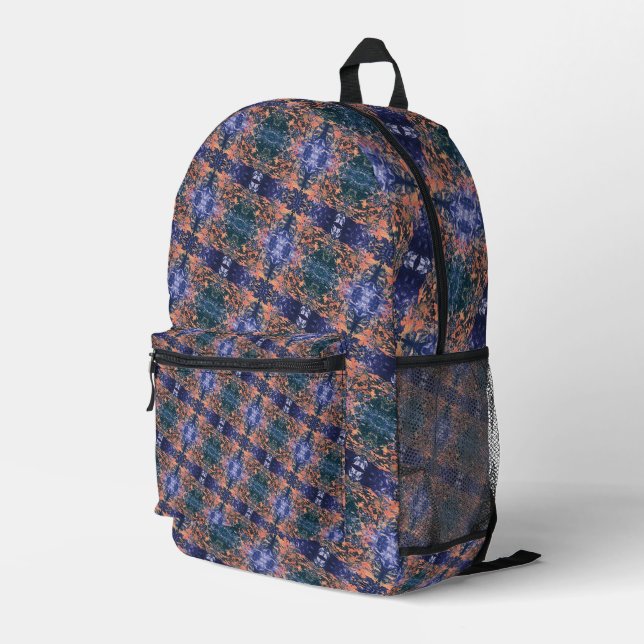 Textura #25 de obra Horizonte Bedruckter Rucksack (Rückseitige Ecke Rechts)