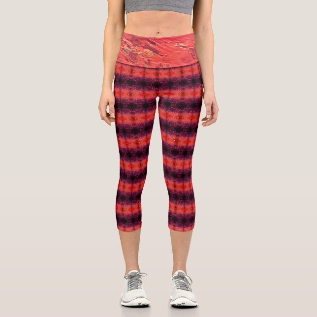 Textura #2.0 de la obra La puesta del sol Capri Leggings (Vorderseite)