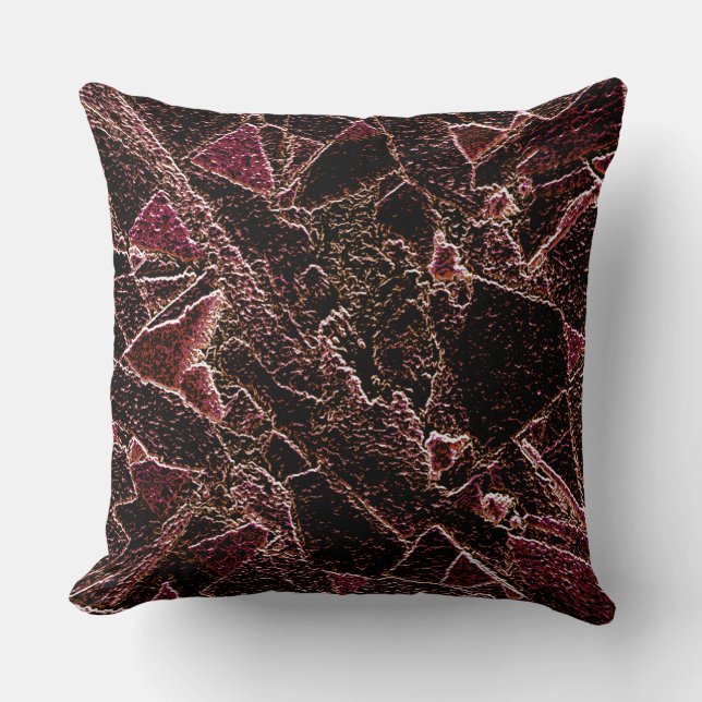 Textura estilo rocha marrom entalhada kissen (Vorderseite)