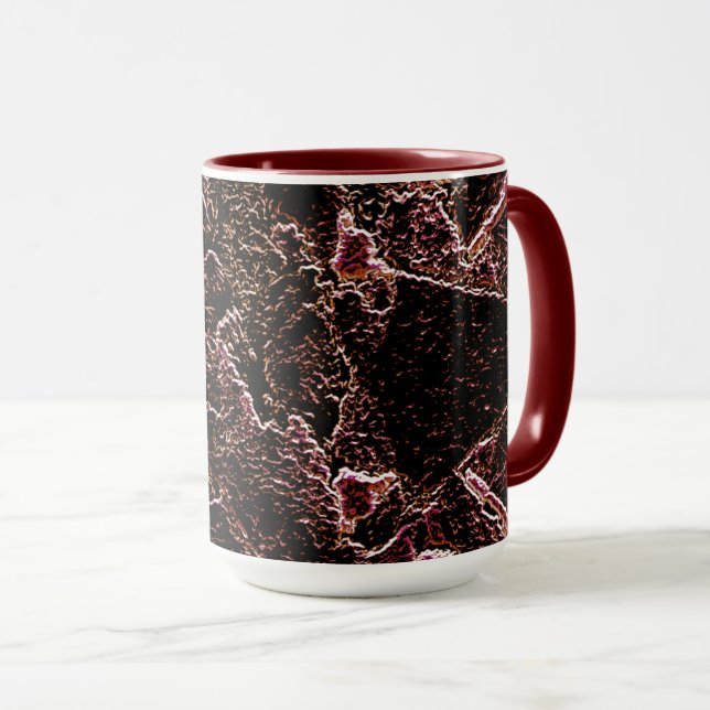 Textura estilo rocha marrom entalhada tasse (VorderseiteRechts)