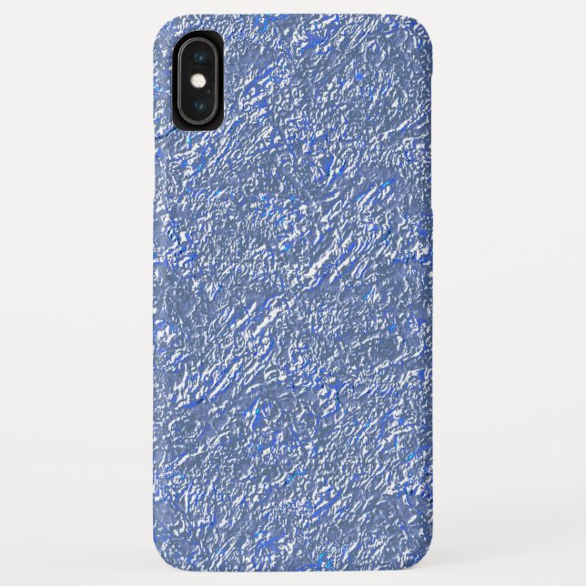 Textura rústica azul e efeito prateado Case-Mate iPhone hülle (Rückseite)
