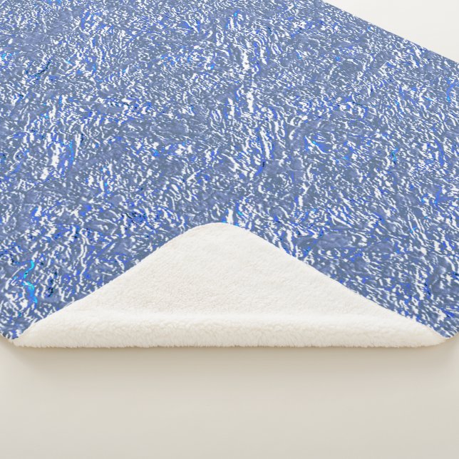 Textura rústica azul e efeito prateado sherpadecke (3/4)