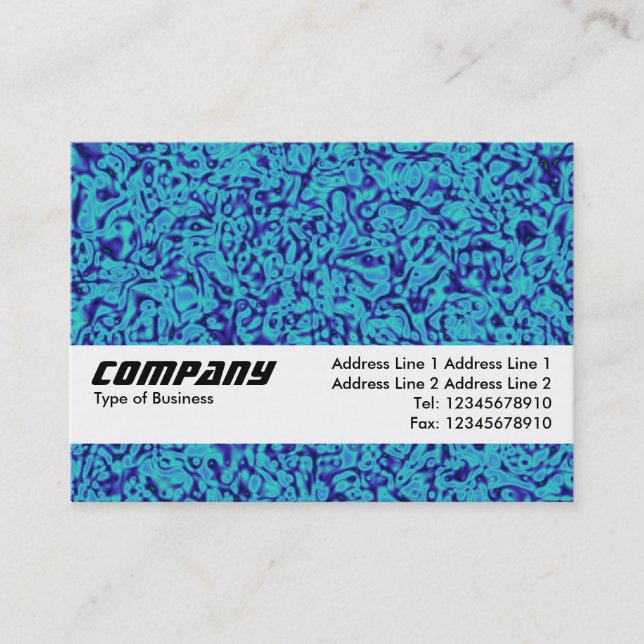 Texturband - Blauer Impressionismus Visitenkarte (Vorderseite)