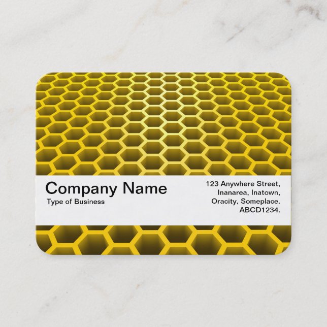 Texturband V2 - Honeycomb Perspective Amber Visitenkarte (Vorderseite)