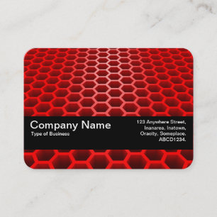 Texturband V2 - Honeycomb Perspective Red Visitenkarte