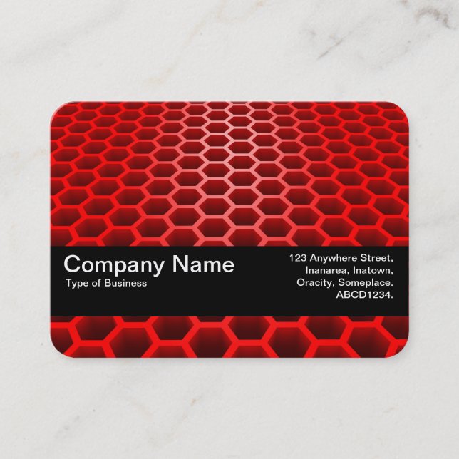 Texturband V2 - Honeycomb Perspective Red Visitenkarte (Vorderseite)