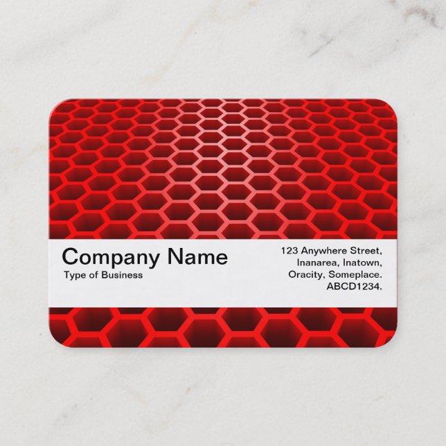 Texturband V2 - Honeycomb Perspective Red Visitenkarte (Vorderseite)